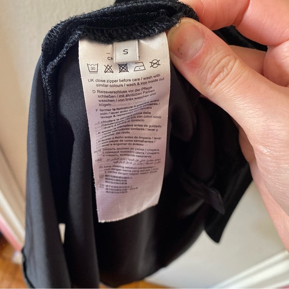 Opening Ceremony x Esprit Black Velvet Pinafore Skater Skirt w Suspender Straps - Picture 7 of 7